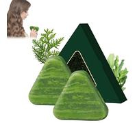 Anti Hair Loss Soap, Nature Triangle Shampoo Bar, Seven Green Soap Shampoo Bar, Ultimate Solution for Healthy Hair Growth, Calming & Strengthens Hairs for Women Mens Reducing Hairs Loss (2pcs)