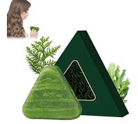 Anti Hair Loss Soap, Nature Triangle Shampoo Bar, Seven Green Soap Shampoo Bar, Ultimate Solution for Healthy Hair Growth, Calming & Strengthens Hairs for Women Mens Reducing Hairs Loss (1pcs)