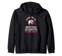 Anti Hunting No Acccidents Stop Elephant Hunt Animal Rights Zip Hoodie