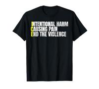 Anti ICE Acronym Intentional Harm Causing Pain End Violence T-Shirt