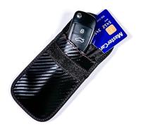 Anti-Interception Case for Credit Cards, Debit Cards, ID, Passport, Car Keys and Alarm - Advanced Protection from Scans, Digital Thefts and Unauthorized Access, Black