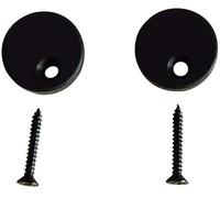 Anti-Jump Disk Block, 2 Pack Sliding Barn Door Hardware Stopper for Wooden Panel Top Mount, Frosted Black Plastic Rollers 9/10 Inch with Screws