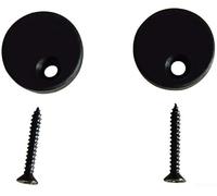 Anti-jump Disk Block for Sliding Barn Doors, 2 Pack Frosted Black Plastic Door Hardware Set with Screws Safety Roller to Prevent Door Panel from Jumping off Track DIY Installation