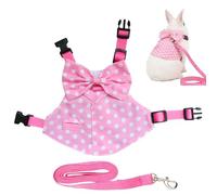 Anti-Leak Clothes for Rabbits - Adjustable Pet Costume, Escape Proof Cat Harness with Guide Rope, for Small Pets, Ferrets, Squirrels, Outdoor Walking