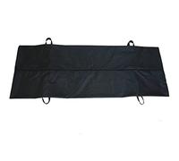 Anti-Leakage Medium Body Bag, 78.7x28.7 Inch, Waterproof PVC & Oxford Fabric, 440lb Capacity, Central Zipper & 4 Handles, For Funeral, Outdoor, Halloween(Black*1)