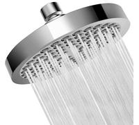 Anti-Limescale Shower Head, High Pressure Shower Head, Round Shower Head, Silver 6 Inches Model 1553