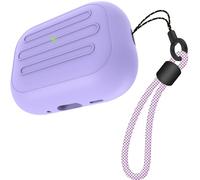 Anti-Lost Case for AirPods Pro 3 one-Piece Design case,Wireless Charging, LED Visible,Lanyard Included. (Purple)