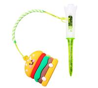 Anti Lost, Golf Tee Hanger, Cartoon Tee Ring, Cute Food-Themed Design, Easy Clip On Holder, Golfer Practice Training for Men, Women, Dad, Mom, Beginners, Pros, Multicolor