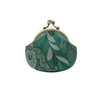 Anti-Lost Kiss Lock Coin Purse Polyester Thickened Brocade Mini Pouch Portable Embroidered Small Pocket(Color 10)