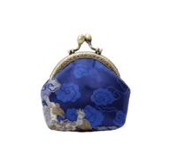 Anti-Lost Kiss Lock Coin Purse Thickened Portable Mini Pouch Polyester Embroidered Small Pocket Women(Color 08)