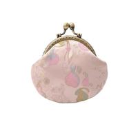 Anti-Lost Kiss Lock Coin Purse Thickened Portable Mini Pouch Shell-Shaped Embroidered Small Pocket(Color 08)