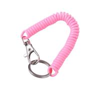 Anti-Lost Lobster Clasp Key Chain Lanyard, Retractable Coil Springs Rope, Mobile Phone Spring Rope Keychain(Pink)