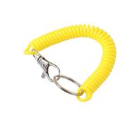 Anti-Lost Lobster Clasp Key Chain Lanyard, Retractable Coil Springs Rope, Mobile Phone Spring Rope Keychain(Yellow)