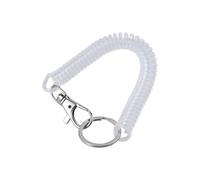 Anti-Lost Lobster Clasp Key Chain Lanyard, Retractable Coil Springs Rope, Mobile Phone Spring Rope Keychain(White)