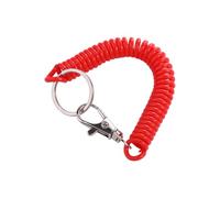 Anti-Lost Lobster Clasp Key Chain Lanyard, Retractable Coil Springs Rope, Mobile Phone Spring Rope Keychain(red)