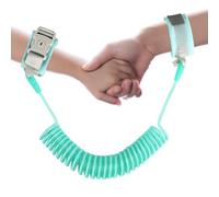 Anti Lost Toddler Wrist Reins, Toddler Safety Harness Walking Leash, Anti-Lost Child Safety Wrist Link, 2.5M 360 Degree Rotating Wrist Strap with Elastic Wire Rope for Kids Baby Boys Girls-Green