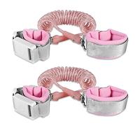 Anti Lost Wrist Link for Kids 2 Pack (6.56ft Pink) Toddler Safety Leash with Magnetic Unlock Child Leash Reflective Strip Design Toddler Wrist Leash for Supermarket Mall Airport Amusement Park Zoo