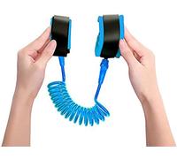 Anti Lost Wrist Link Safety Wrist Link Belt, Child Adjustable Wrist Link Walking Leash Safety Strap Wire Rope, Cut Constantly Walking Harness Belt for Kids and Toddlers (Blue, 98.4 Inch)