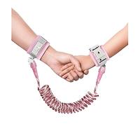 Anti Lost Wrist Link, WSZCML Toddler Safety Leash with Key Lock, Reflective Child Walking Harness Rope Leash for Kids/Babies (Light Pink 2M/6.5ft)