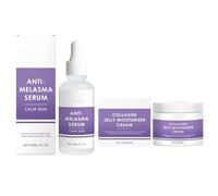 Anti-Melasma Serum + Collagen Gel Cream, Ultra Moisturising Cream for Women, Supports an Even Complexion and Radiant Skin (2A)