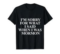 Anti Mormon Apparel - Funny Ex Mormons Design Value Graphic T-Shirt, Men, Black, M