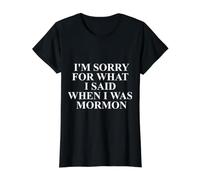 Anti Mormon Apparel - Funny Ex Mormons Design Value Graphic T-Shirt, Women, Black, M