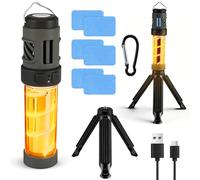 Anti-Mosquito Camping Light, 3000mAh Rechargeable Camping Light with Detachable Tripod Magnetic Base Mosquito Tablets Portable Flashlight Tent Lamp with 5 Lighting Mode for Hiking Picnic Camp