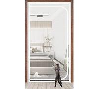 Anti-Mosquito Curtain Zip Fly Screen Door 95 Cm X 200 Cm, Insect Protection Door Zip Fly Net Mosquito Net For Balcony Door Cellar Door Living Room Patio Door Fly Screen No Drill Star ( Color : Weiss ,