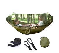 Anti-mosquito Hammock Tent, Quick-drying Nylon Camping Bed, Knot-free Pop-up Frame, Two-in-one Reversible Design, Ultra-light Aviation Aluminum Carabiner (250 * 120cm)
