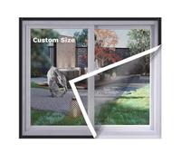 Anti-Mosquito Insect Window Screen, Custom Self-Adhesive Bug Netting, Fly Screen Window with Double Zipper, Heavy Duty Pet Safety Guard Mesh, Balcony Cat Net