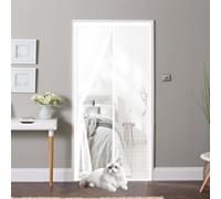 Anti Mosquito Mesh 50 x 240 cm Keep Bugs Out, Full Frame Magic Tape, Powerful Magnets, Self Sealing, No Drill Installation, Magnetic Fly Curtain for Balcony Bedroom Doors, White