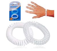 Anti Mosquito Wristbands 2Pcs, Long-Lasting 100+ Hrs Bug Repellent Bands for Kids & Adults, Deet-Free Waterproof Coil Bracelets for Travel, Camping, BBQ, Outdoors