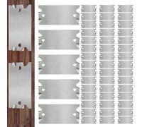 Anti-Nail Protection Plate - Steel Safety Plate for Wooden Studs | 50 Pieces Cable Protection Plate | 1.5 x 2.5 Inch Metal Sign for Electrical & Plumbing, Nail Protection for Stands & Furniture Making