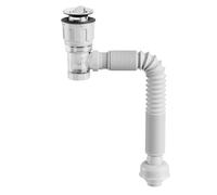 Anti-Odor Telescopic Drain Pipe - 95cm Anti-Odor Drain Outlet Hose, Widely Compatible | Flexible Copper Sealing Pipe with Ease, Sink Drain for Kitchen,