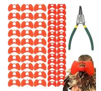 Anti Pecking Blinders for Chicken - Pheasant Anti Fighting Goggles - Chicken Glasses Poultry Blinders Spectacles with Pliers Set for Pheasant Rooster