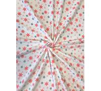 Anti-Pill Polar Fleece Fabric | Soft, Thick & Cuddly Washable Material | Christmas Reindeers, Snowflakes, Snowmen, Unicorns & Stars | By Tia Knight (Dreamy Snowflakes, 1 Metre)