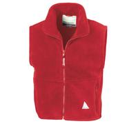 (S, Red) Result Childrens Unisex Anti-Pill Polar-Therm® Fleece Bodywarmer / Gilet