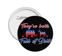 Anti Politics They Both Suck Button Pins No Politics Anti Political Free-Zone Pins Defund Abolish Politicians Round Badge For Clothing Bag Hat Accessories