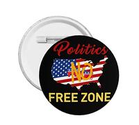 Anti Politics They Both Suck Button Pins No Politics Anti Political Free-Zone Pins Defund Abolish Politicians Round Badge For Clothing Bag Hat Accessories