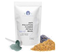 ANTI POLLUTION TRANSLUCENT ALGINATE FACIAL PEEL-OFF MASK - DEEP PORE CLEANSING AIR POLLUTION IMPURITIES TOXINS 10 TREATMENTS 200g/0.44lbs/7.05oz (FLOWER PETALS)