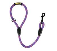 Anti Pull and Short Rope Lead for Small Medium and Large Dogs. Made in Spain. 60cm. Violet with Pink
