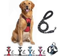 Anti Pull Dog Harness, Adjustable Anti Pull Dog Harness with Control Handle, Comfortable Reflective Vest, Front and Back Tie, Secure Harness for Dogs