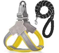 Anti-pull Dog Harness - Breathable Mesh Padding, Reflective Strips, And Escape-proof Design For Easy On And Off | For Training And Walking Small And Medium-sized Dogs(Yellow,L)