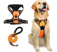 Anti-pull pull-on dog harness - breathable and reinforced - for comfortable walking - effectively prevents pulling on the leash - suitable for dogs (GELB,S)
