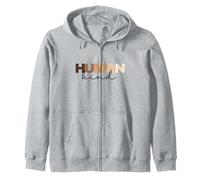 Anti Racism Human Kind Skin Tone Inclusion End Racism Zip Hoodie