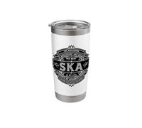 Anti-Racist Ska Punk 2-Tone Chess Checked OI Rude Boy Stainless Steel Insulated Tumbler