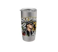 Anti-Racist Ska-Punk 2-Tone Chess Checked OI Rude Boy Stainless Steel Insulated Tumbler