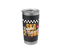 Anti-Racist Ska Punk 2-Tone Chess Checked OI Rude Boy Stainless Steel Insulated Tumbler