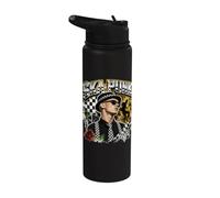 Anti-Racist Ska-Punk 2-Tone Chess Checked OI Rude Boy Stainless Steel Insulated Water Bottle