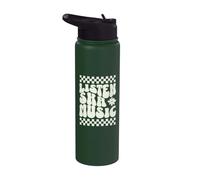 Anti-Racist Ska Punk 2-Tone Chess Checked OI Rude Boy Stainless Steel Insulated Water Bottle
